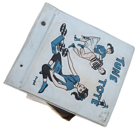 Vintage Record Tune Tote Full of 45s Disney Decca Kids Music - Picture 1 of 8